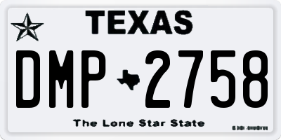 TX license plate DMP2758