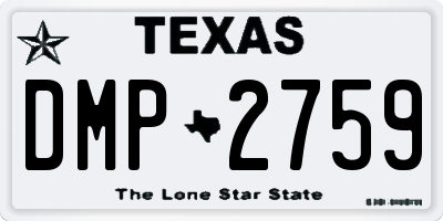 TX license plate DMP2759