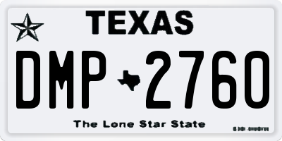 TX license plate DMP2760