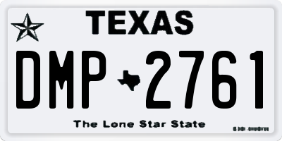 TX license plate DMP2761