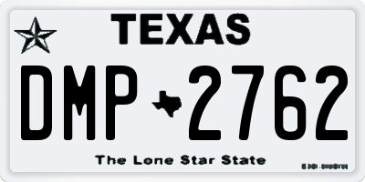 TX license plate DMP2762