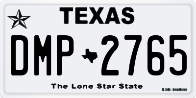 TX license plate DMP2765