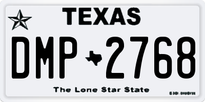 TX license plate DMP2768