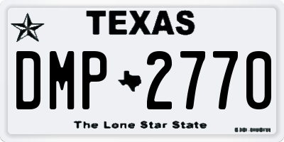 TX license plate DMP2770