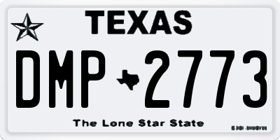 TX license plate DMP2773
