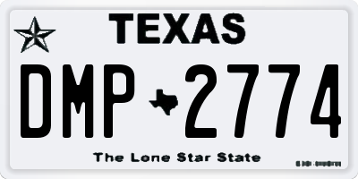 TX license plate DMP2774