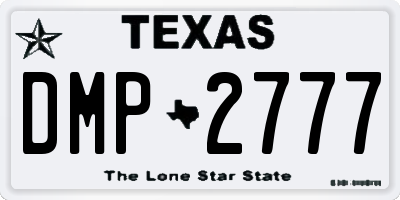 TX license plate DMP2777