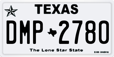 TX license plate DMP2780