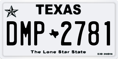 TX license plate DMP2781