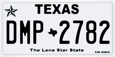 TX license plate DMP2782