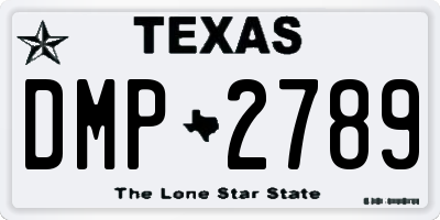 TX license plate DMP2789