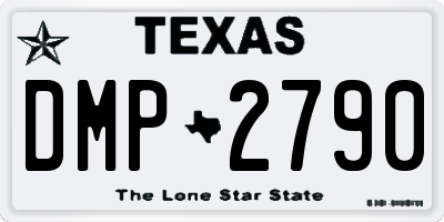 TX license plate DMP2790