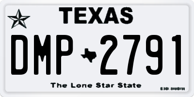 TX license plate DMP2791