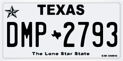 TX license plate DMP2793