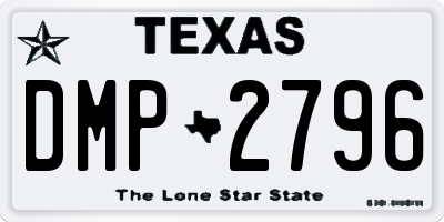 TX license plate DMP2796