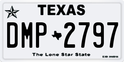 TX license plate DMP2797