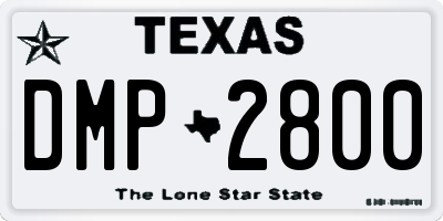 TX license plate DMP2800