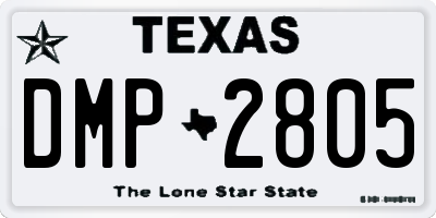 TX license plate DMP2805