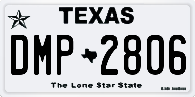 TX license plate DMP2806