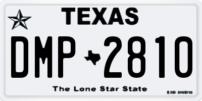 TX license plate DMP2810