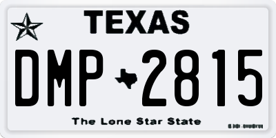 TX license plate DMP2815