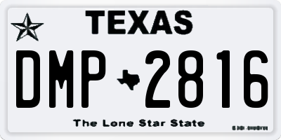 TX license plate DMP2816