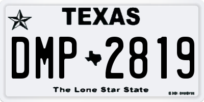 TX license plate DMP2819