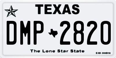 TX license plate DMP2820