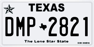 TX license plate DMP2821
