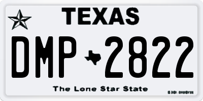 TX license plate DMP2822