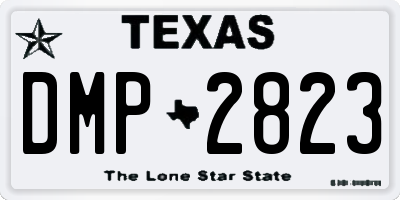 TX license plate DMP2823