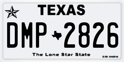 TX license plate DMP2826