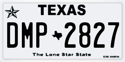 TX license plate DMP2827