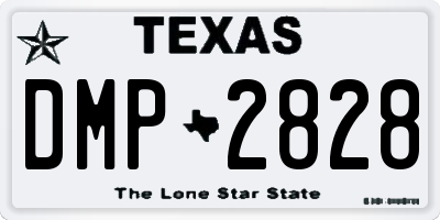 TX license plate DMP2828