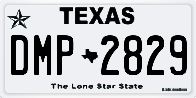 TX license plate DMP2829