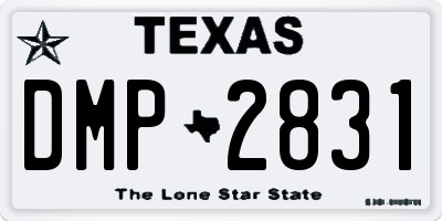 TX license plate DMP2831