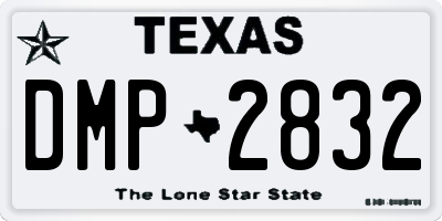 TX license plate DMP2832