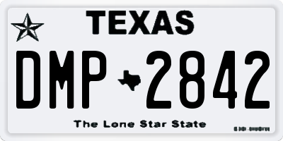 TX license plate DMP2842