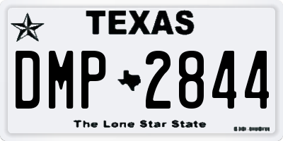 TX license plate DMP2844