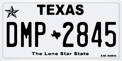 TX license plate DMP2845