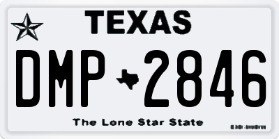 TX license plate DMP2846