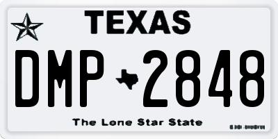 TX license plate DMP2848