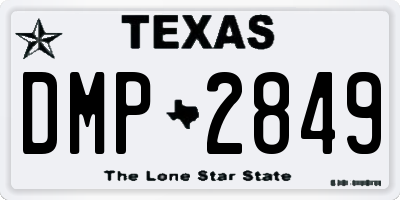 TX license plate DMP2849