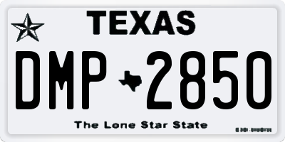 TX license plate DMP2850