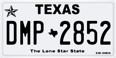 TX license plate DMP2852