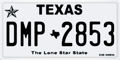 TX license plate DMP2853