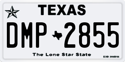 TX license plate DMP2855