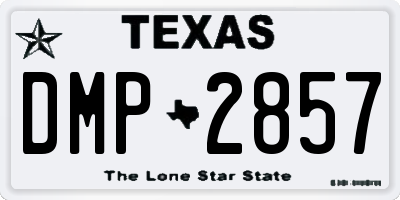 TX license plate DMP2857