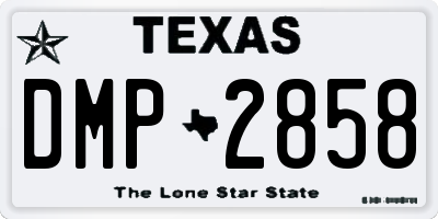 TX license plate DMP2858