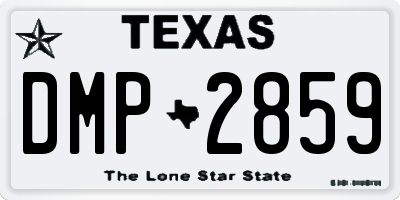 TX license plate DMP2859